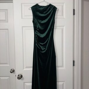 H&M Emerald Green Velvet Maxi Dress